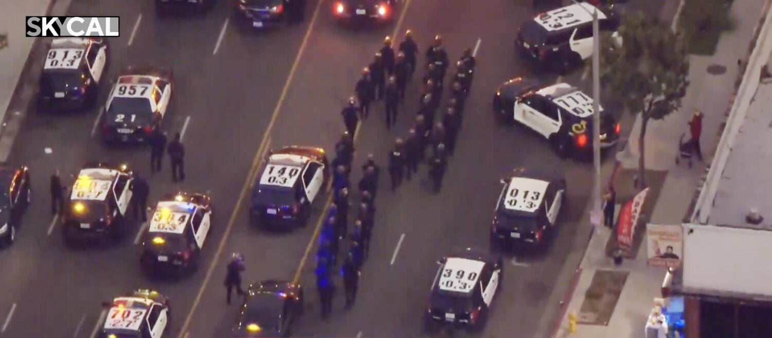 LAPD responds to two stabbings, unruly crowd near Crenshaw street festival